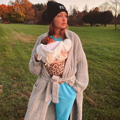 Gigi Hadid Shares Rare Photos of Her Newborn Daughter While Decorating for Christmas: 'She’s Da Bestie'