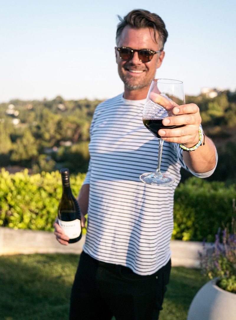 Josh Duhamel enjoying Meiomi Wines