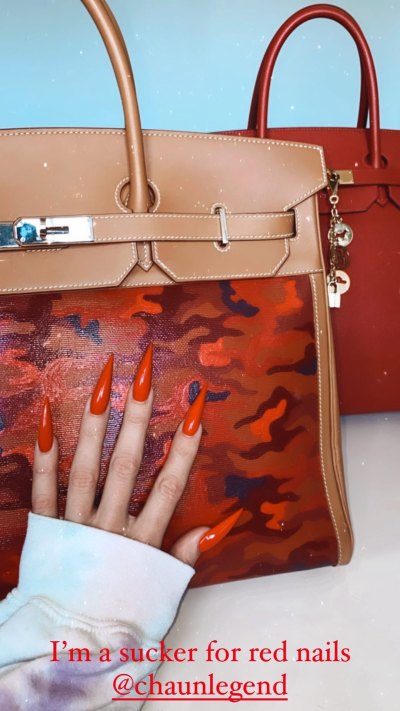 Boss Babe! Khloe Kardashian Flaunts Fierce Red Manicure and Custom Camouflage Birkin