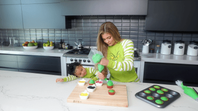 BRB, Crying! Stormi Webster Tells Mom Kylie Jenner She's 'So Beautiful' While Baking Grinch Cupcakes