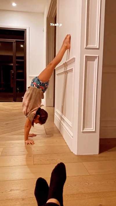 Scott Disick Shares Daughter Penelope's Handstand Skills