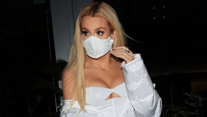 Wowza! Tana Mongeau Stuns in a Bedazzled All-White Look While Grabbing Dinner in West Hollywood
