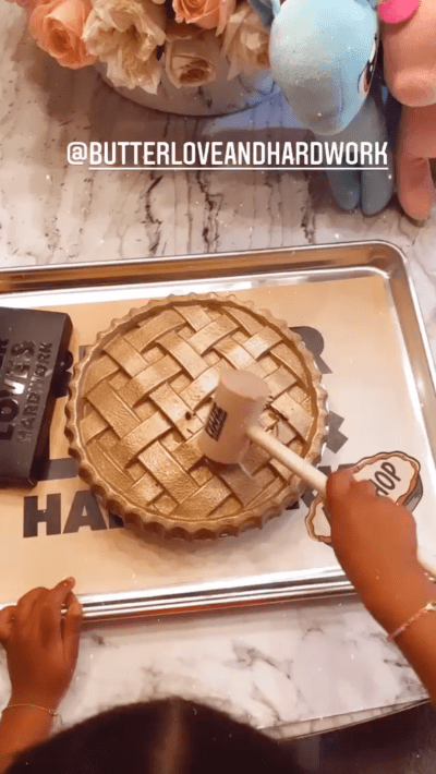 Yummy! Khloe Kardashian Shares a ~Sweet~ Post of Daughter True Thompson Breaking Open a Pie