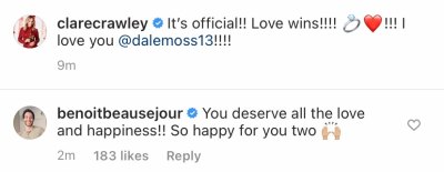 Clare Crawley's Ex Benoit Reacts to Her and Dale's Engagement