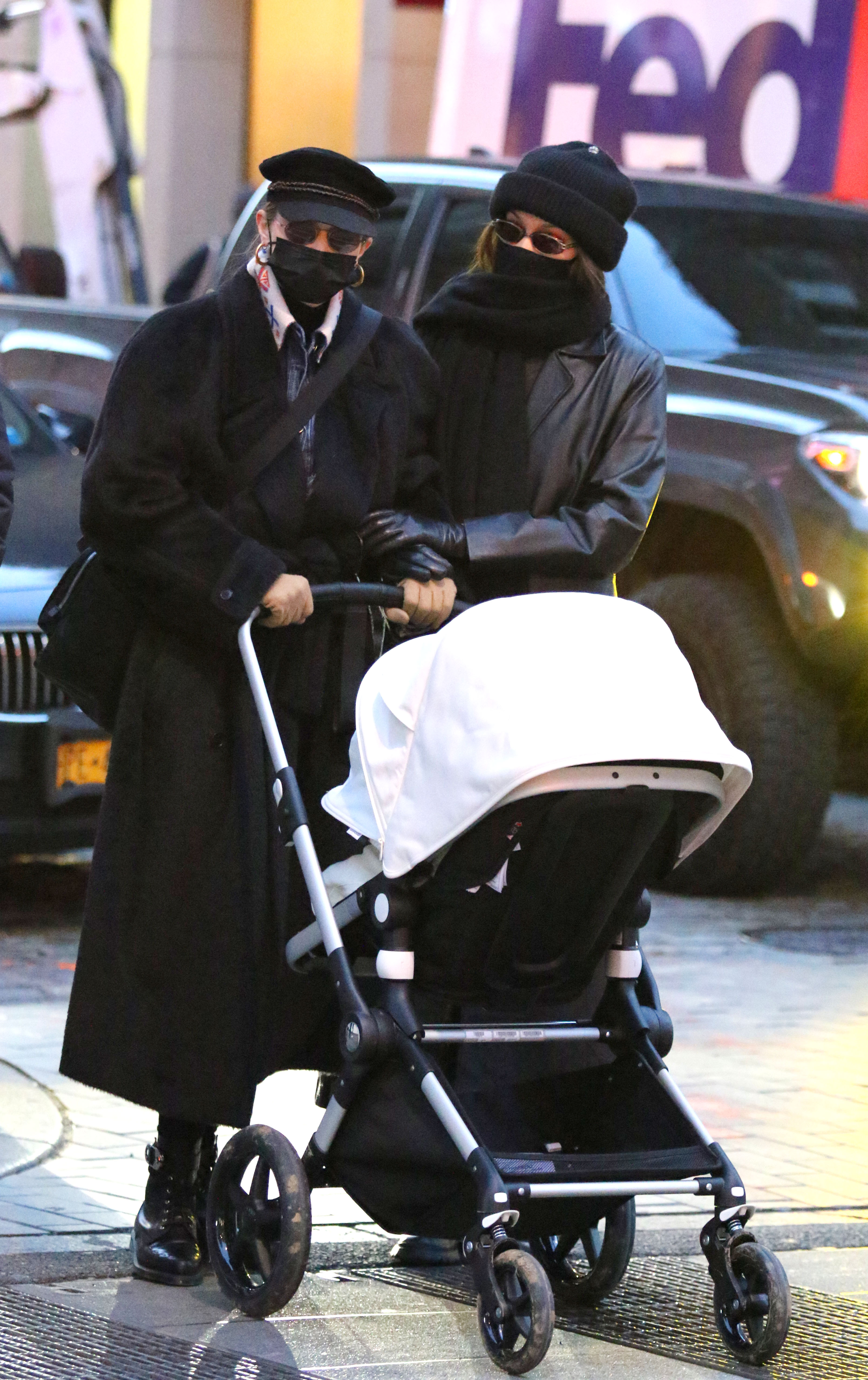 Family Affair! Gigi Hadid Takes a Stroll With Her Newborn Baby and Sister Bella in NYC