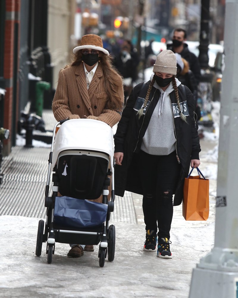 Gigi Hadid Spotted Shopping with Daughter in Soho