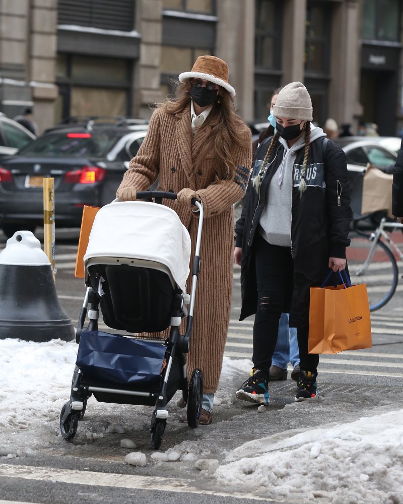 Gigi Hadid Spotted Shopping with Daughter in Soho