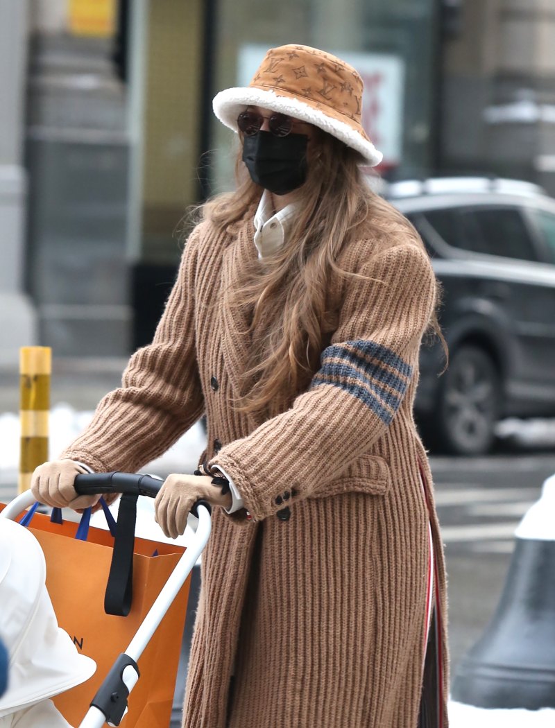 Gigi Hadid Spotted Shopping with Daughter in Soho