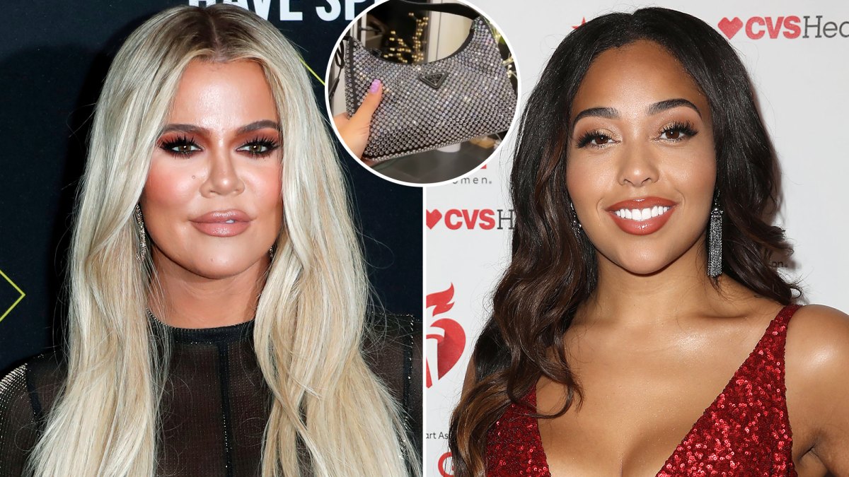 Fashion Twins! Khloe Kardashian and Jordyn Woods Are Obsessed With the Same Rhinestone Prada Bag