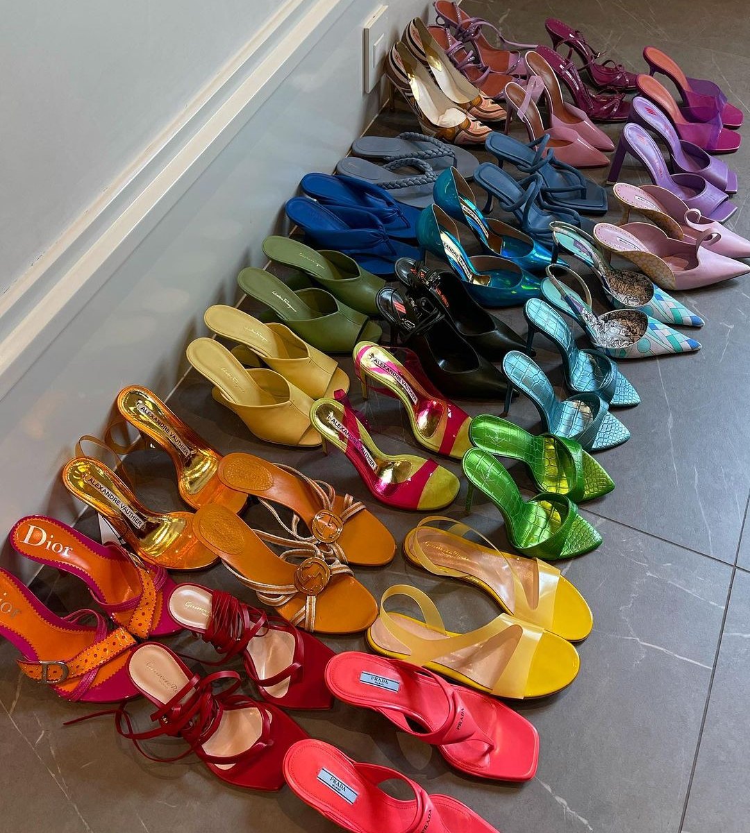Kylie Jenner shows of her VERY expensive and colorful shoe collection in  new clip