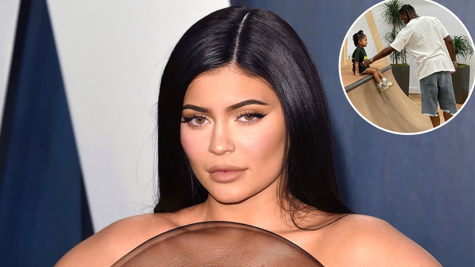 Kylie Jenner Shares Rare Photo of Daughter Stormi and Dad Travis Scott on a Half Pipe at His Houston Skate Shop