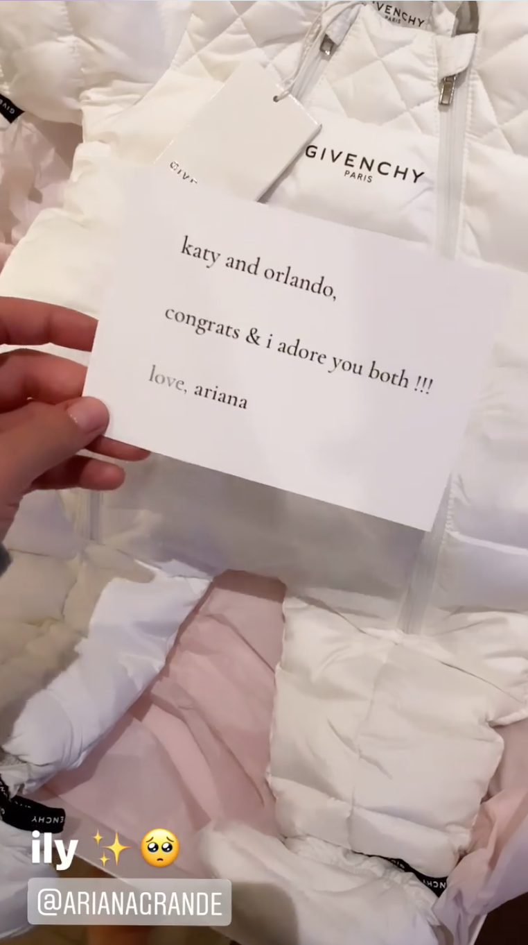 Ariana Grande Gifts Katy Perry Givenchy Snowsuit for Daisy Note