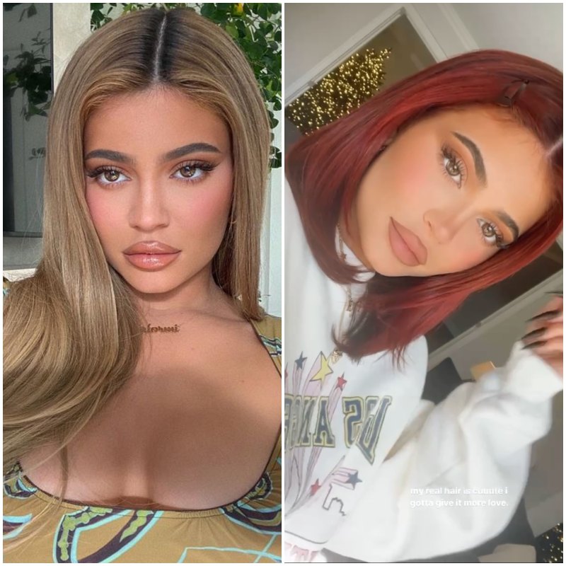 Kylie jenner red hair transformation
