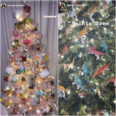 north-west-saint-west-christmas-trees-kim-kardashian-ig