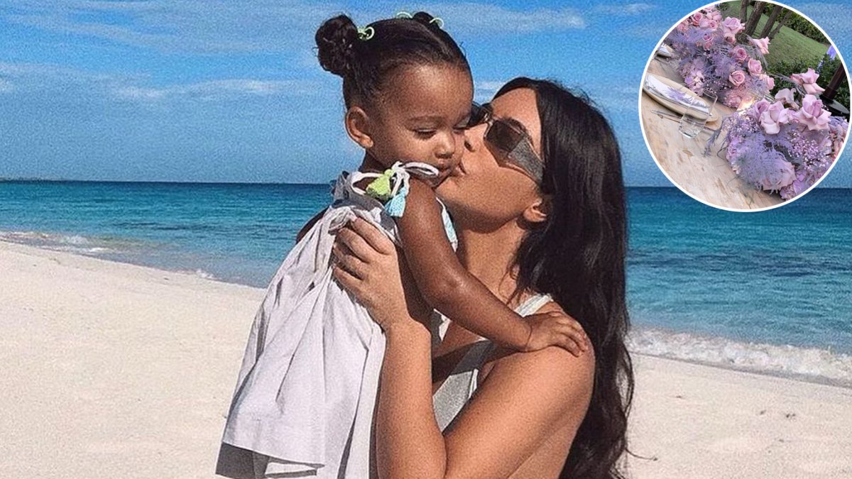 Kim Kardashian Shows Off Lavish Purple Floral Display for Daughter Chicago West’s Birthday