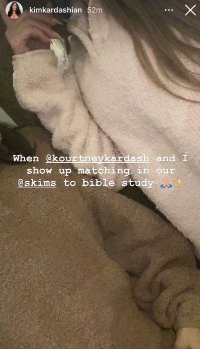 Kim Kardashian and Kourtney bible study