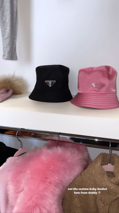 Kylie Jenner Gushes Over Stormi Webster's 'Custom Baby Bucket Hats' From 'Daddy' Travis Scott