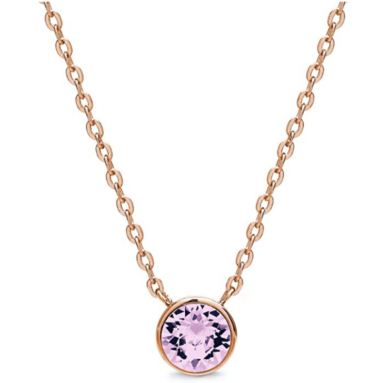 AURA 18K Rose Gold Plated Womens Pendant Necklace