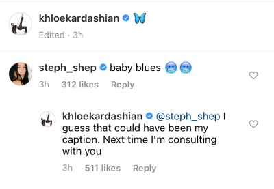 Khloe Kardashian and Stephanie Shepherd's Comment Exchange Sparks Baby No. 2 Pregnancy Rumors