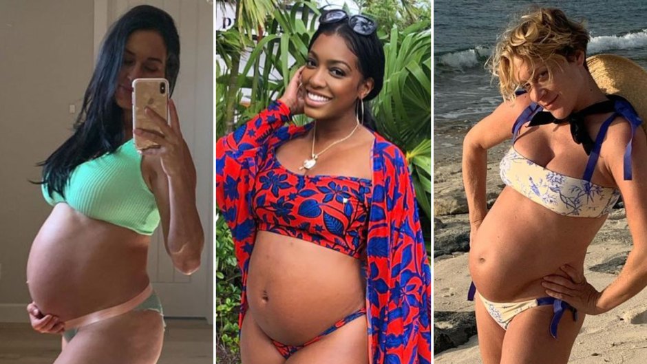 Pregnant Famous Porn Stars - Pregnant Celebrities in Bikinis: Stars Show Off Baby Bumps