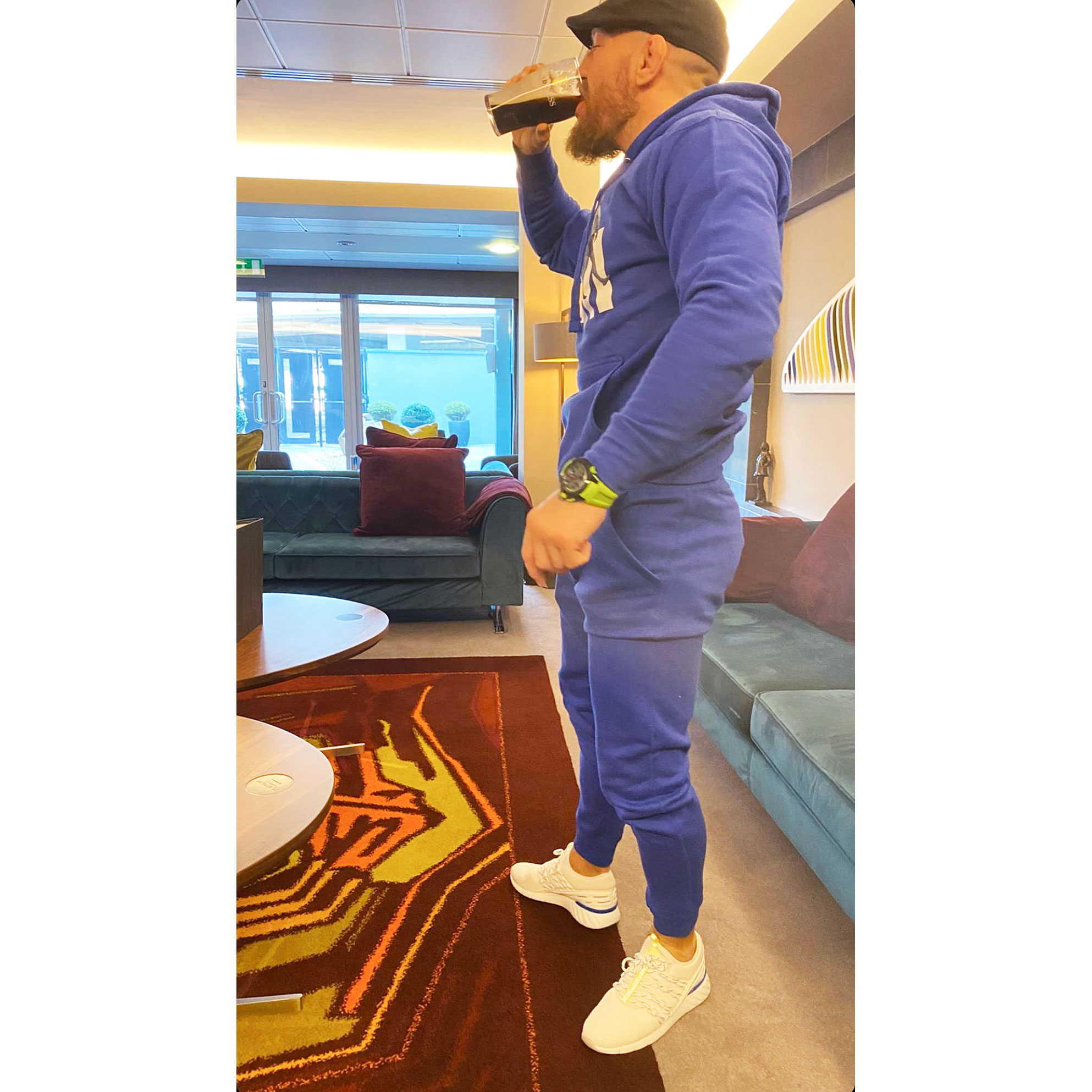 Conor McGregor Drinking a Beer on St Patricks Day