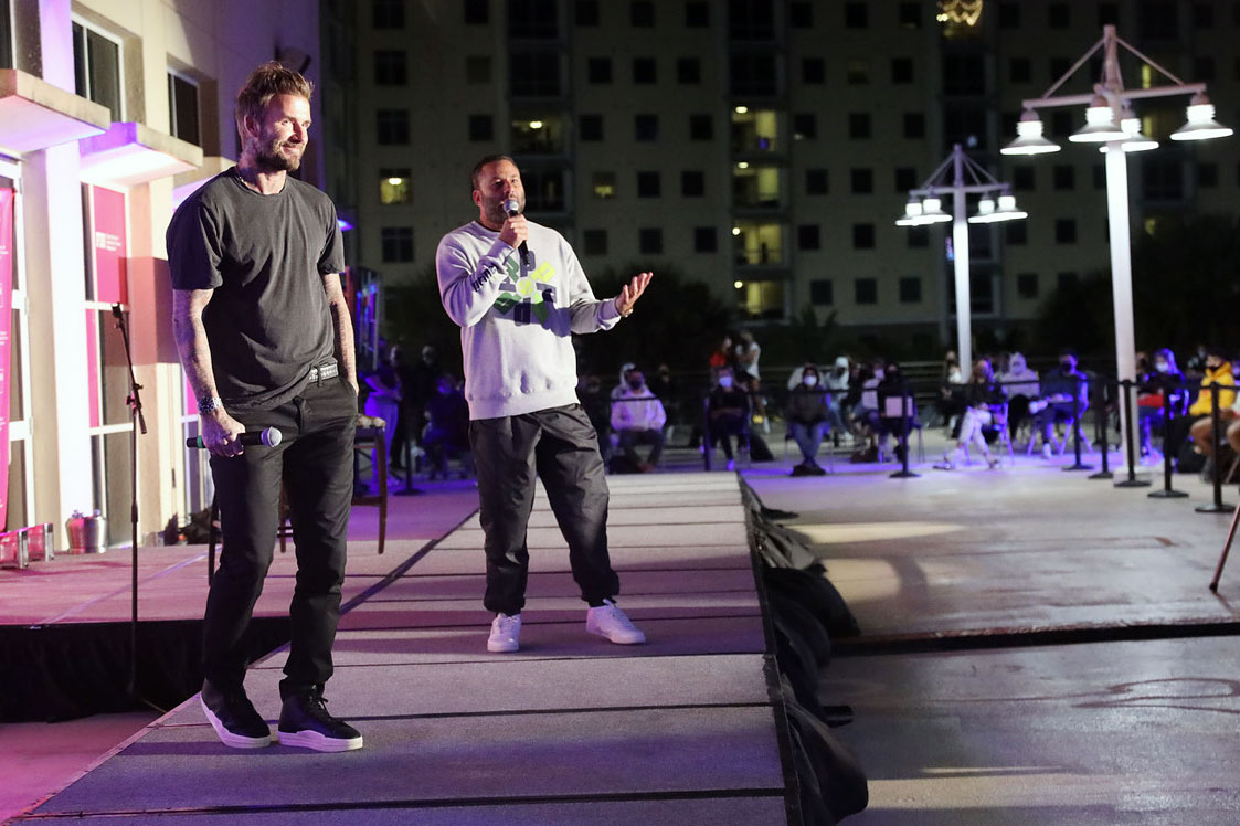 David Beckham at The David Grutman Experience The Class at Florida International University