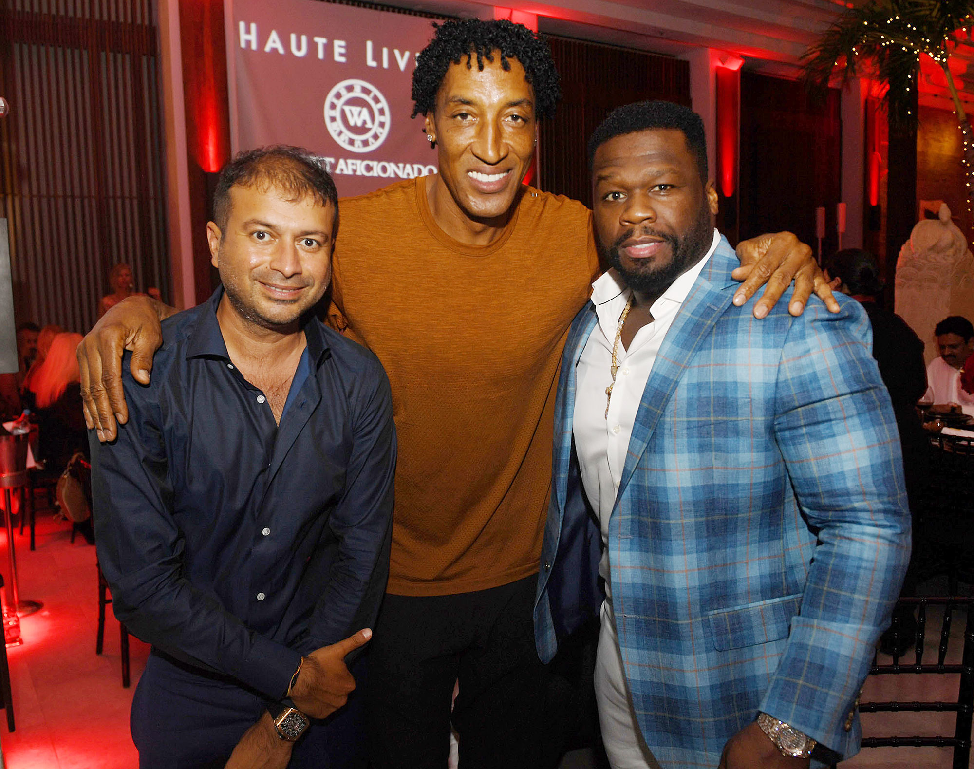 Kamal Hotschandani Scottie Pippen and 50 Cent Haute Living celebrates 50 Cent with Wrist Aficionado and Rolls Royce Motorcars
