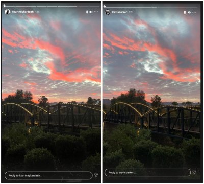 Going Strong! Kourtney Kardashian and Boyfriend Travis Barker Enjoy a Romantic Sunset Date