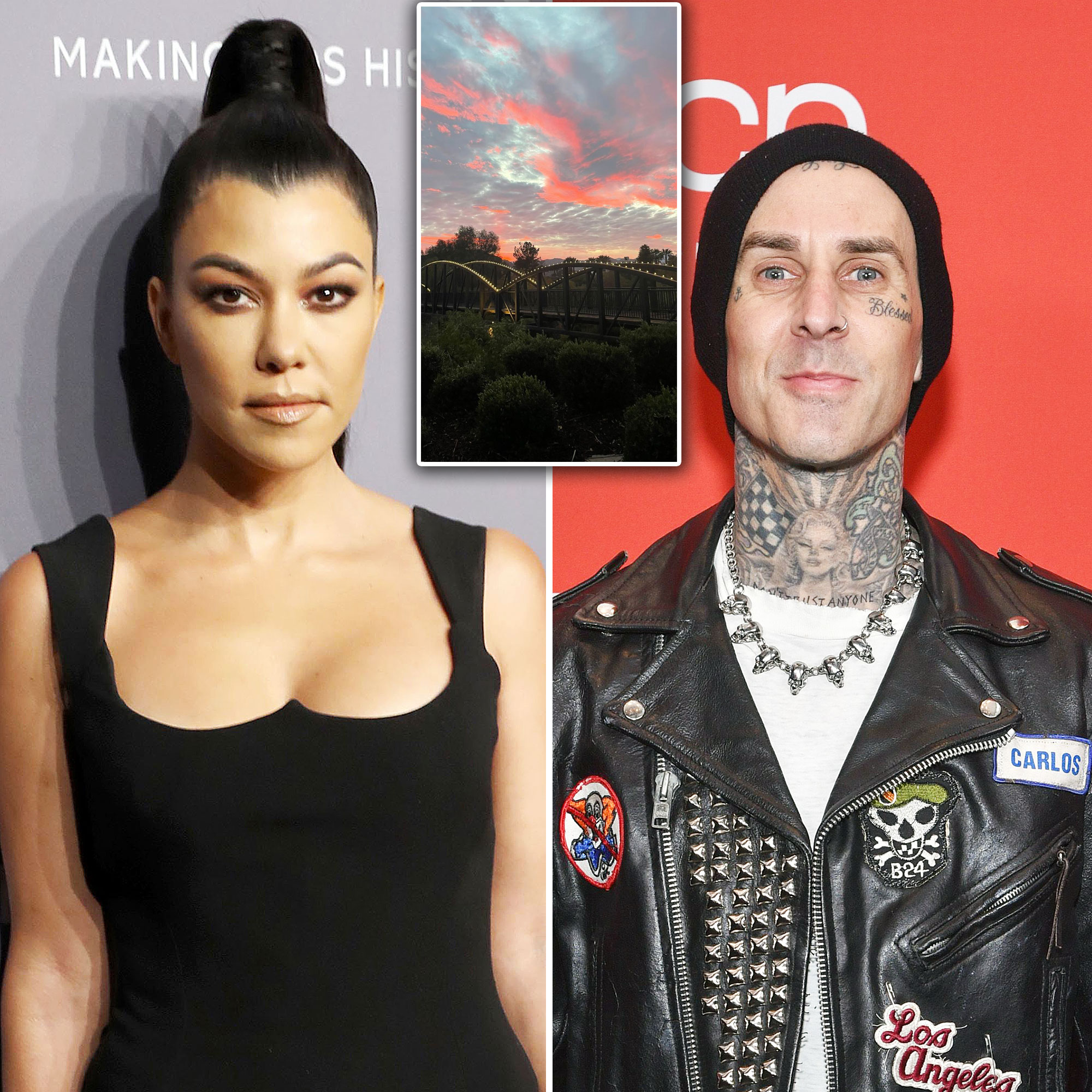 Kourtney Kardashian and Boyfriend Travis Barker Enjoy a Romantic Sunset Date