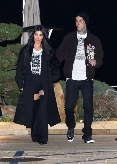 Kourtney Kardashian and Boyfriend Travis Barker Spotted on Romantic Dinner Date at Nobu
