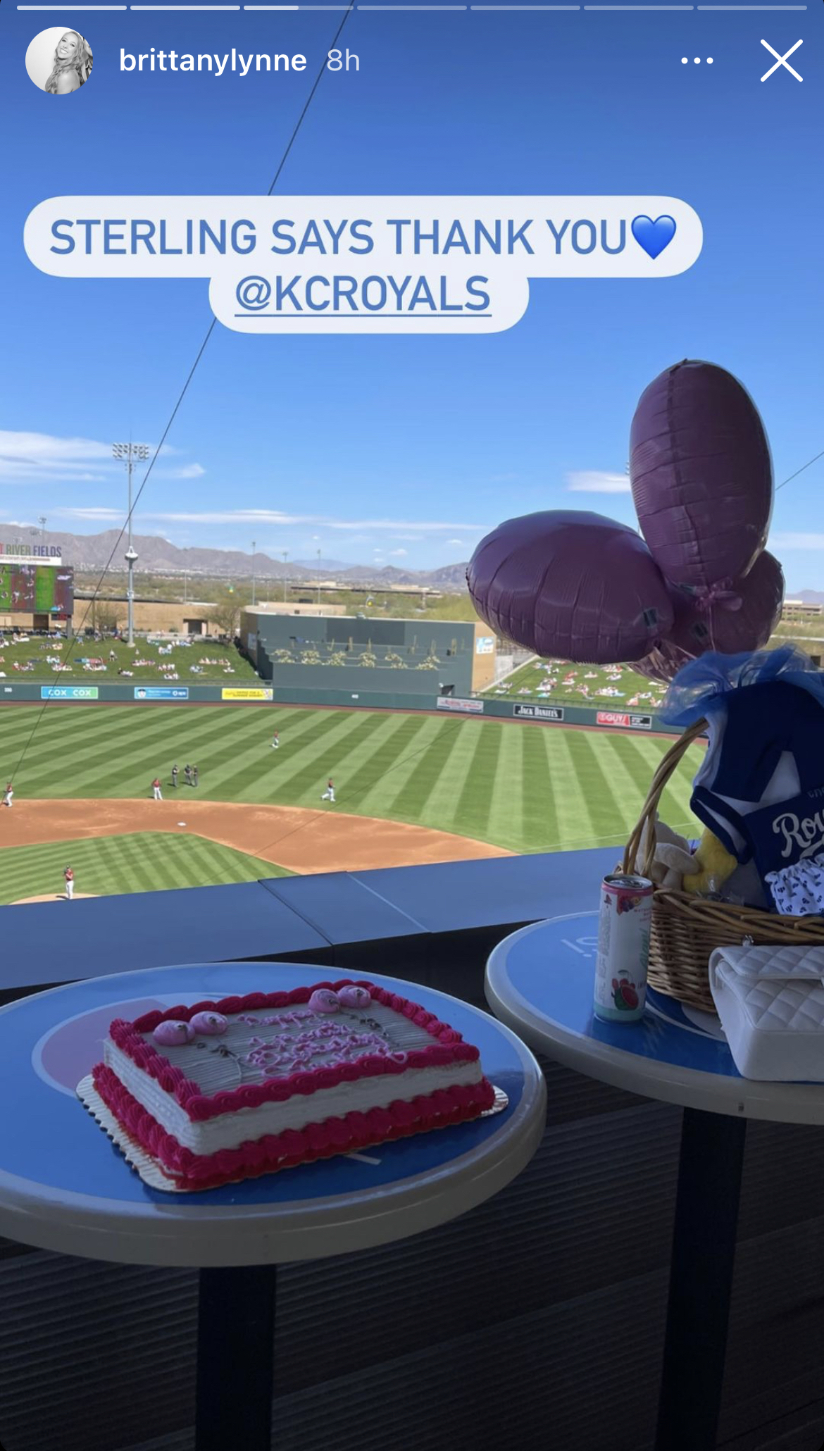 brittany-matthews-celebrates-baby-sterling-1-month-birthday-kansas-city-royals-game