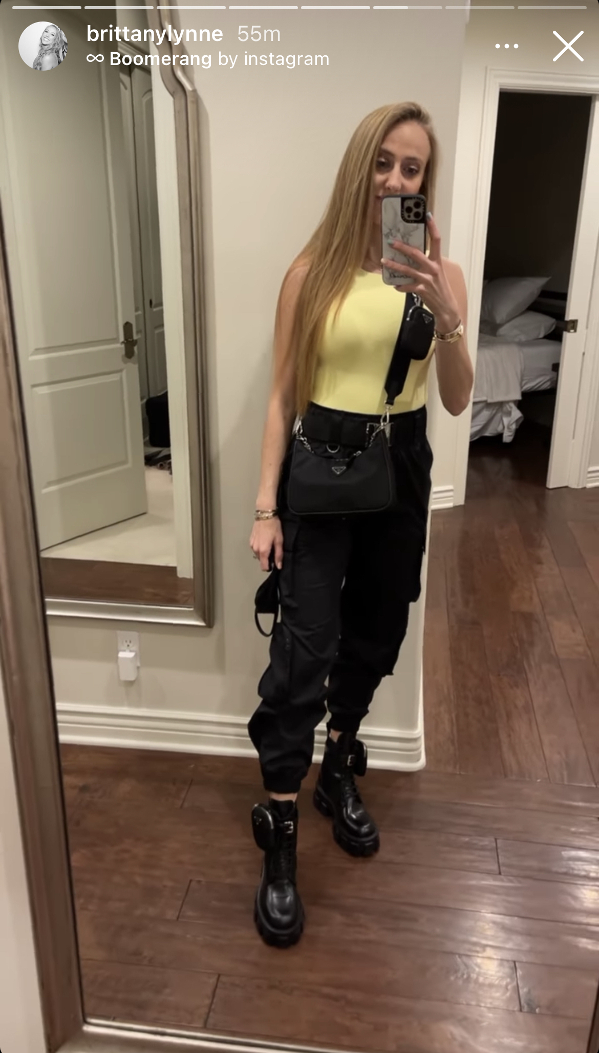 brittany-matthews-post-baby-body-yellow-black-outfit
