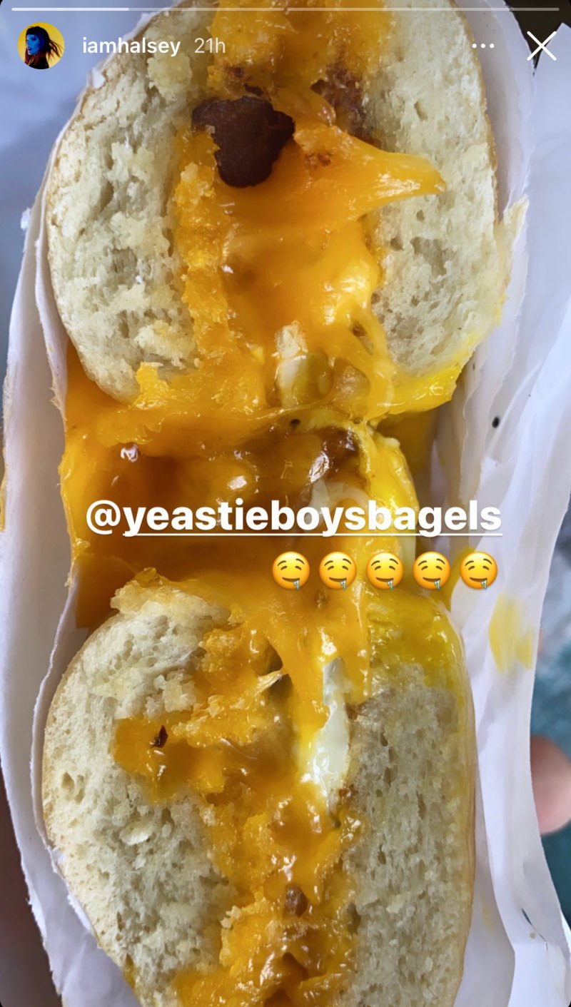 halsey-pregnancy-cravings-bagel-yeastie-boys