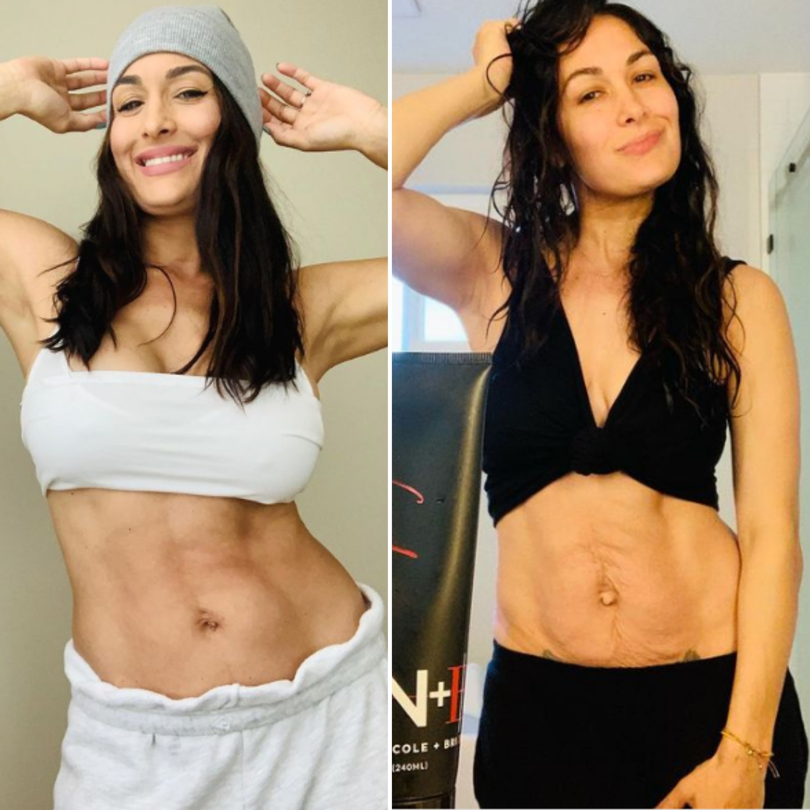 3222px x 3219px - Nikki and Brie Bella's Post-Baby Bodies: Photos After Welcoming Sons
