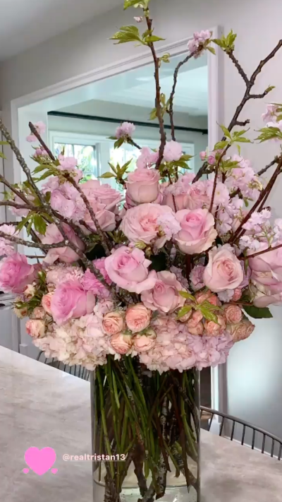 Tristan Thompson Gifts Khloe Kardashian Gorgeous Flowers Following Her Bikini Photo Scandal