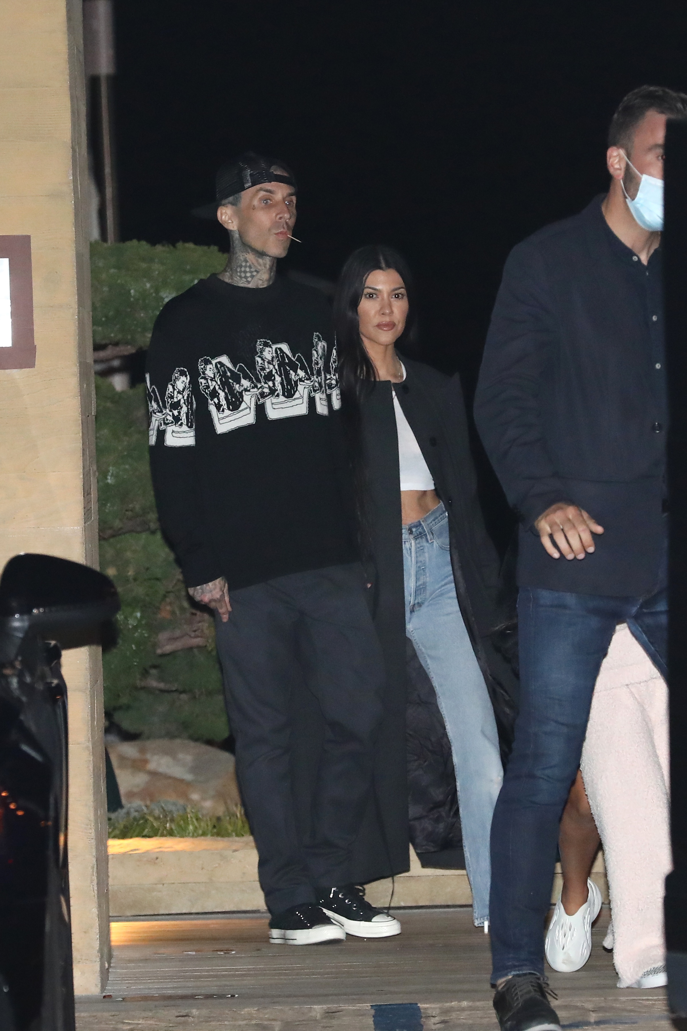 Kourtney Kardashian Brings Her Daughter Penelope and Niece North On Date Night With Travis Barker