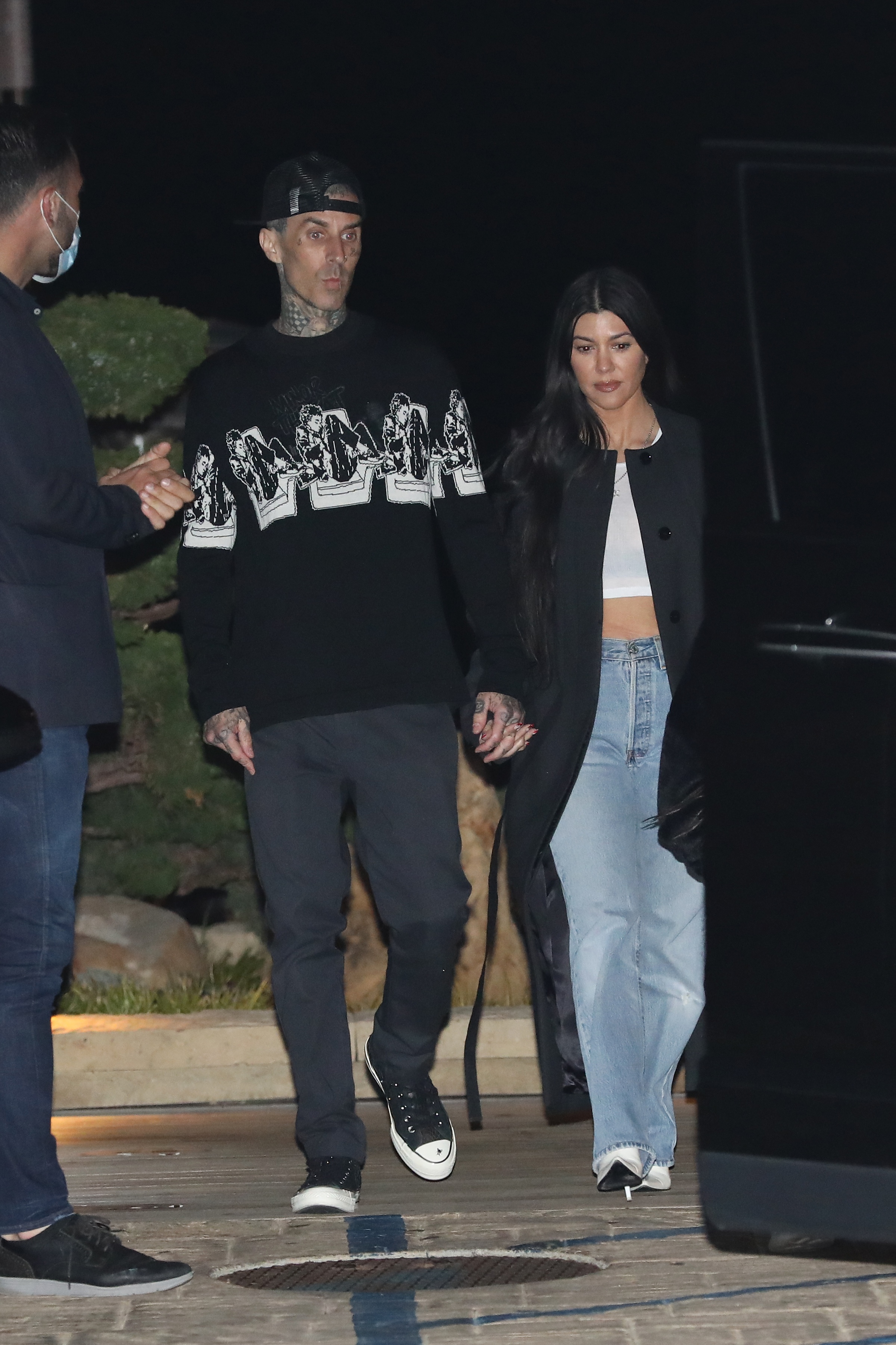 Kourtney Kardashian Brings Her Daughter Penelope and Niece North On Date Night With Travis Barker