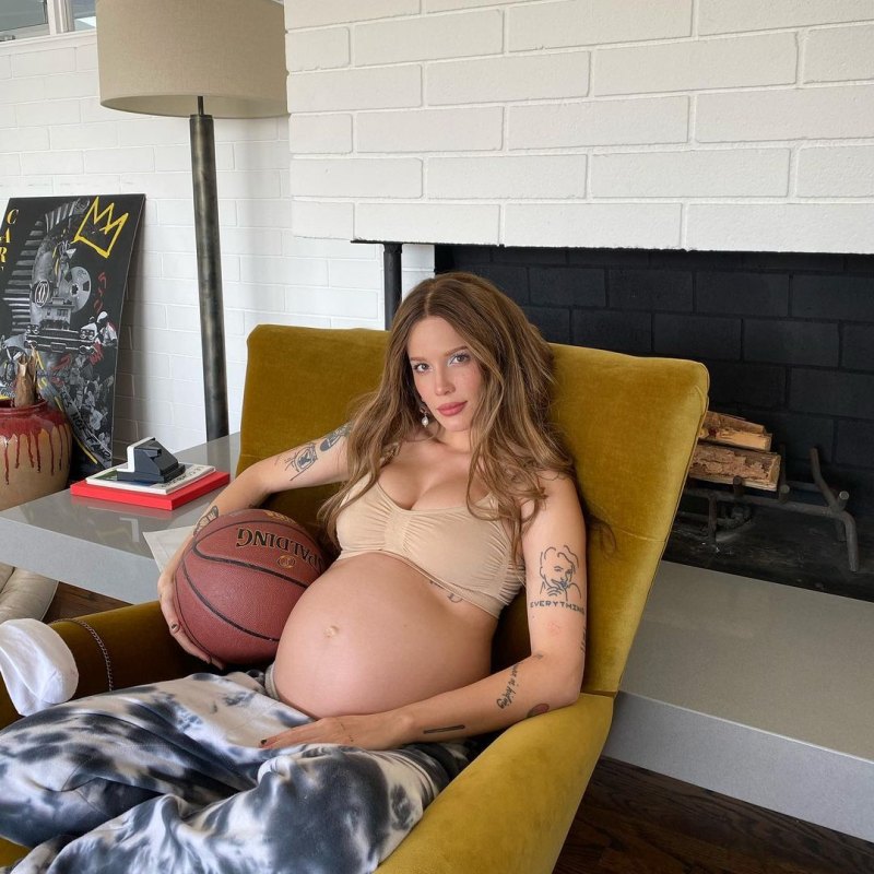 halsey-baby-bump-basketball