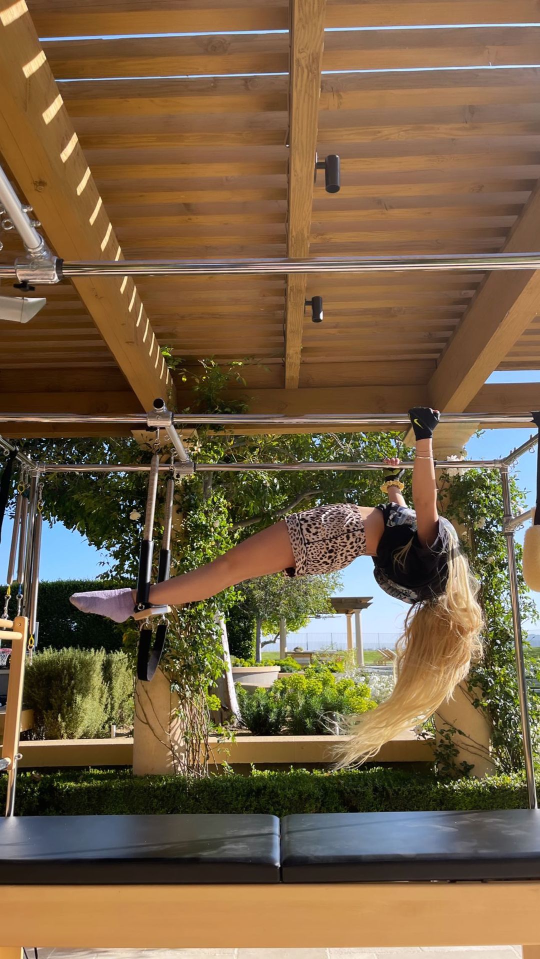 Alabama Barker and Atiana De La Hoya Do Pilates at Kourtney Kardashian's House
