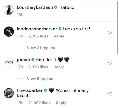 Landon Barker Reacts to Kourtney K. Tattooing Dad Travis