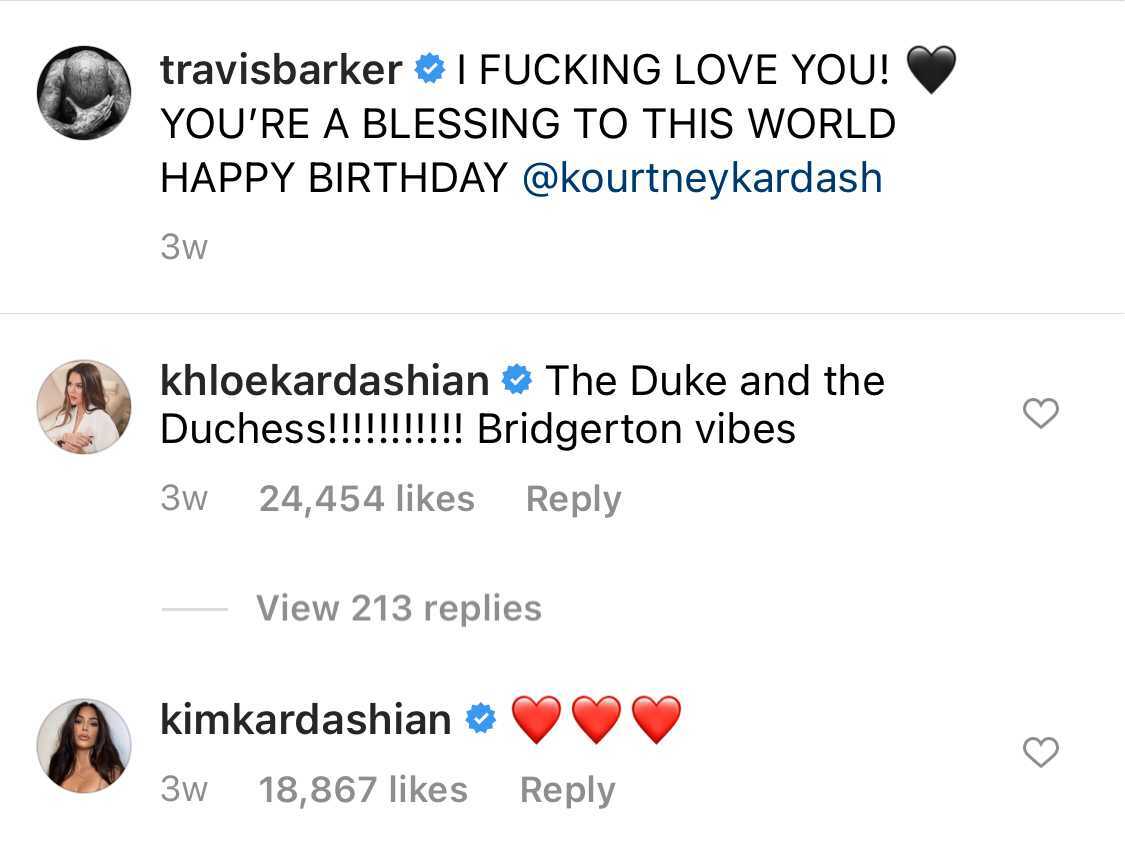 Kourtney Kardashian's Family Gush Over Her and Travis Barker
2