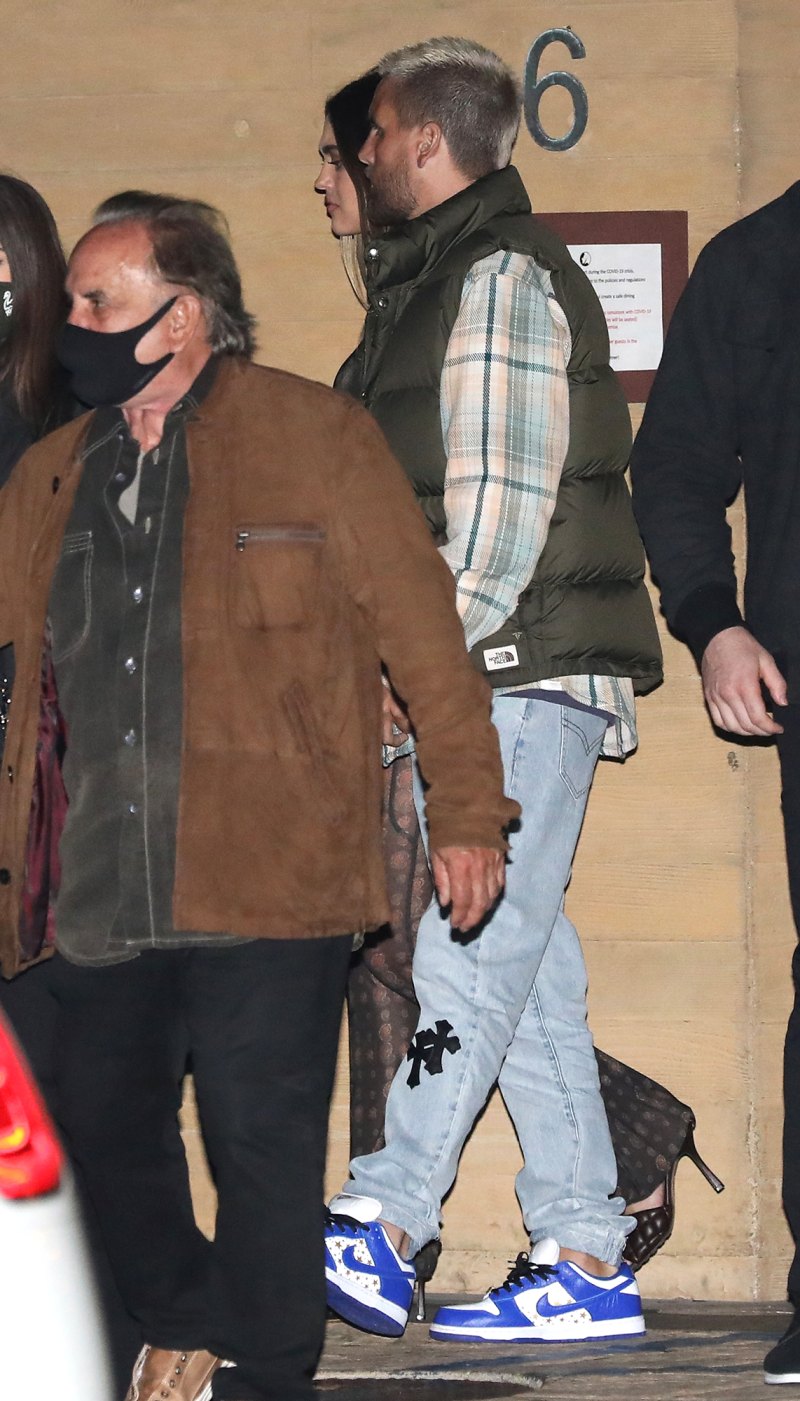 Scott Disick and Amelia Gray along with sister Delilah Belle Hamlin grab dinner at Nobu Malibu