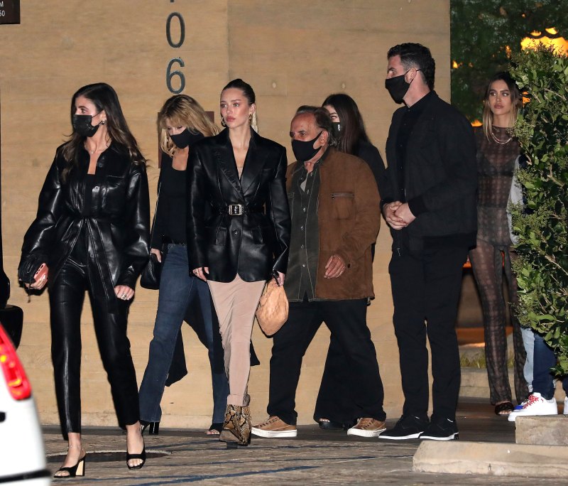 Scott Disick and Amelia Gray along with sister Delilah Belle Hamlin grab dinner at Nobu Malibu