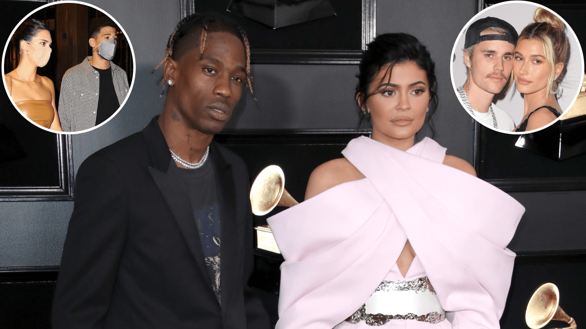 Kylie, Travis, Kendall, Devin, Hailey and Justin Step Out for Date Night in Los Angeles