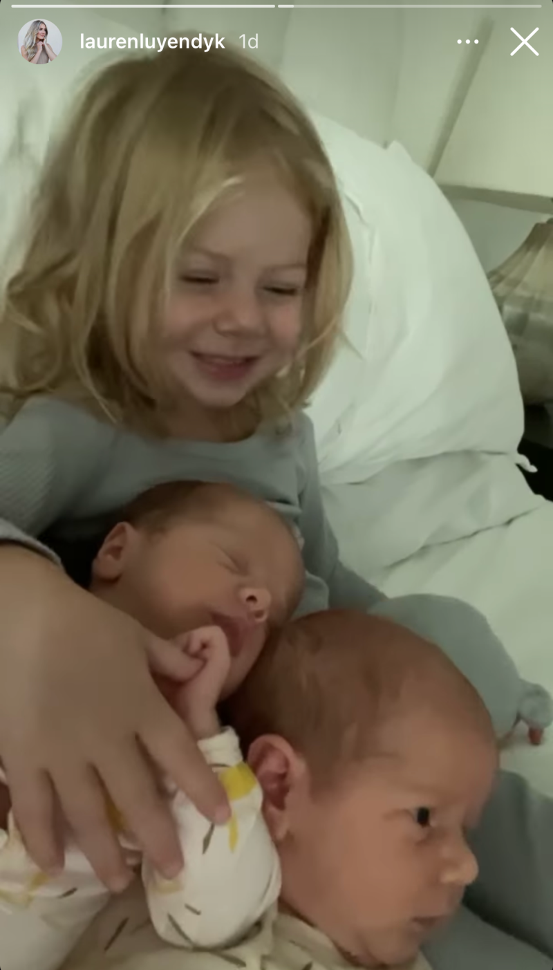 Arie Luyendyk Jr. Lauren Burnham Twins Pics