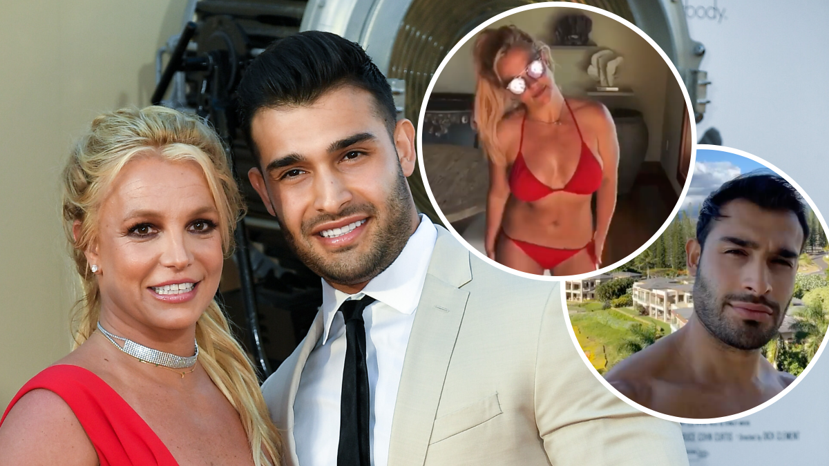 Britney Spears Wears Red Bikini in Hawaii With Sam Asghari