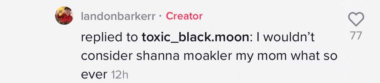 Landon Barker Says He 'Wouldn't Consider' Shanna Moakler His Mom 'Whatsoever'