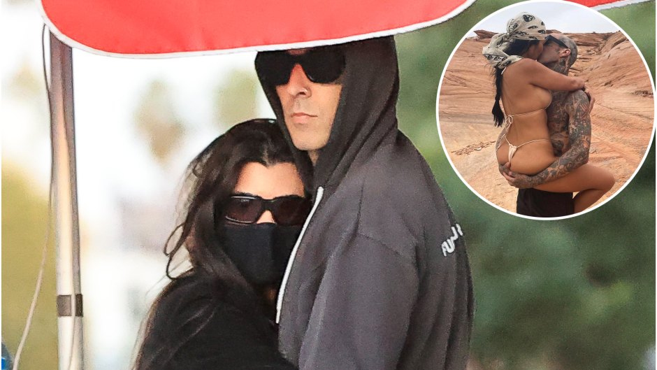 Kourtney Kardashian and Boyfriend Travis Barker Show the Most PDA While Making Out on the Street in L.A.