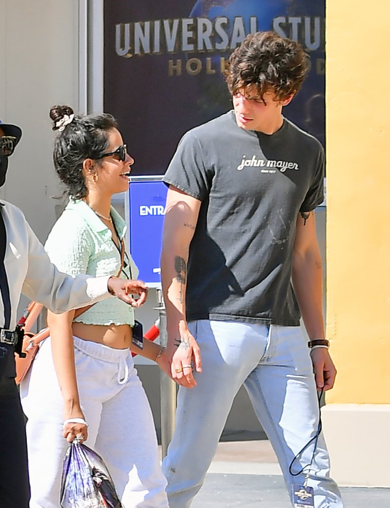 Camila Cabello Rocks a Crop Top While Packing on the PDA With Shawn Mendes at Universal Studios