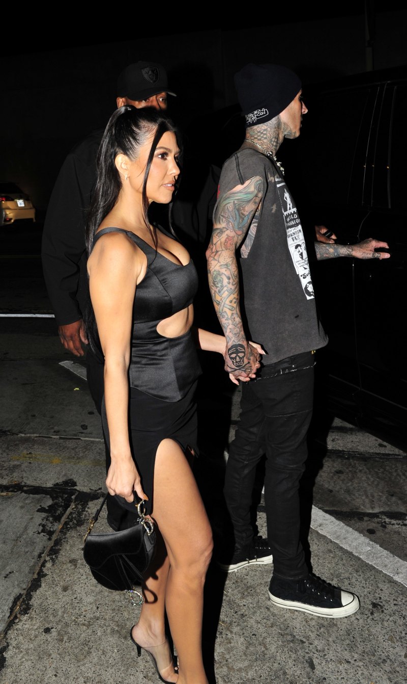 ourtney Kardashian Shows Abs During Travis Barker Date Night 4